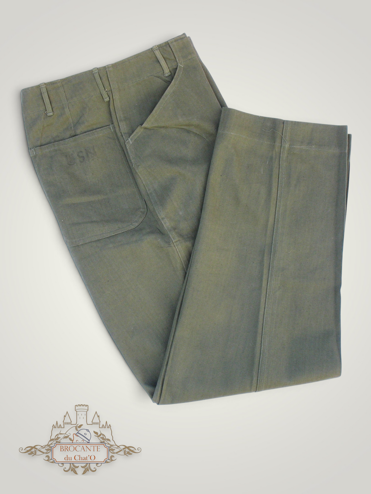 US WW2 - Pantalon HBT N3 daté 1943 - Neuf !