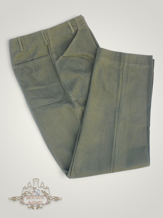 US WW2 - Pantalon HBT N3 daté 1943 - Neuf !