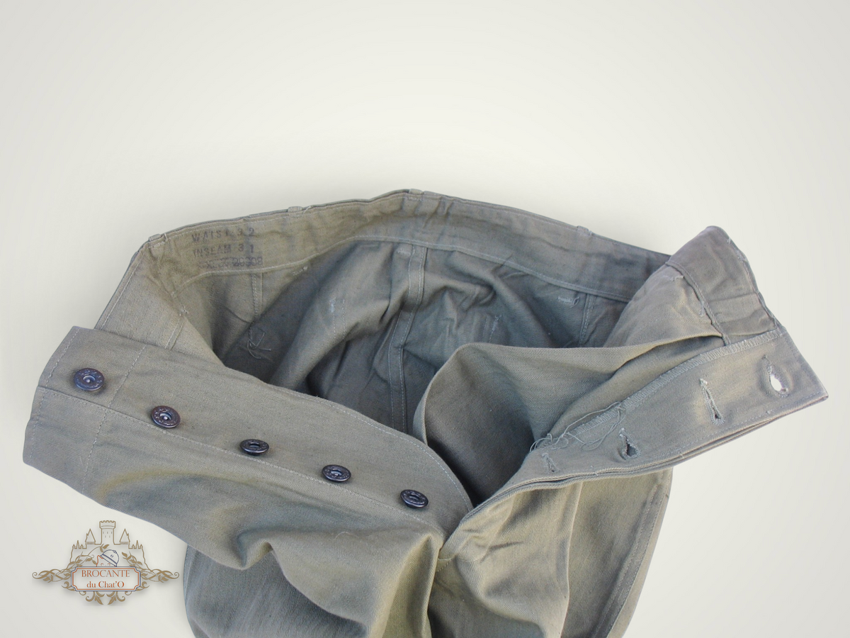 US WW2 - Pantalon HBT N3 daté 1943 - Neuf !