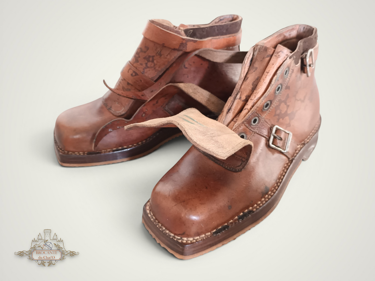 1940-50s - Ski boots, size 40