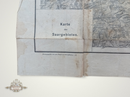 France 1918 - Porte-documents avec cartes allemandes