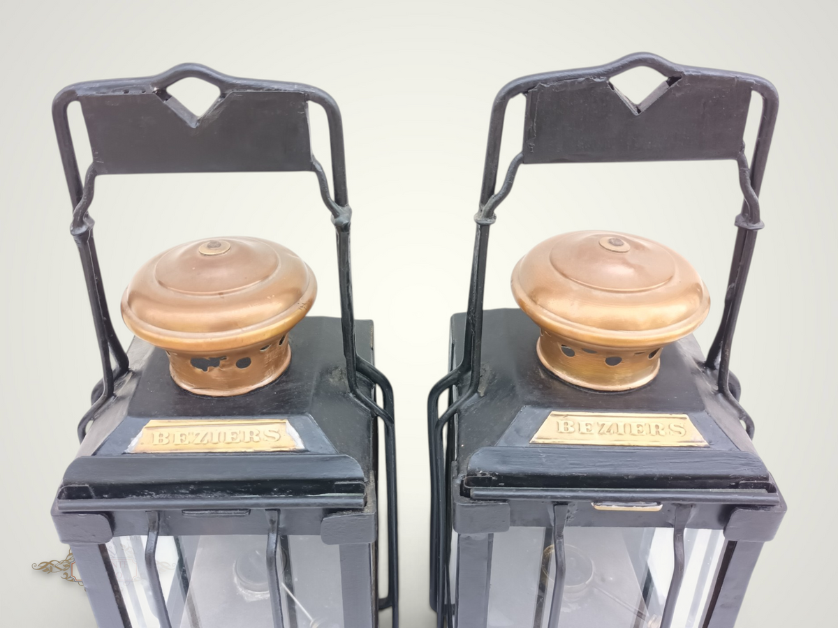 Pre-1900 - Paire de lanternes pour wagon militaire 1886F