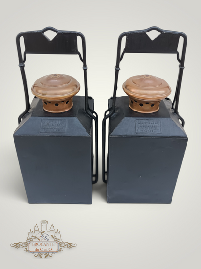 Pre-1900 - Paire de lanternes pour wagon militaire 1886F