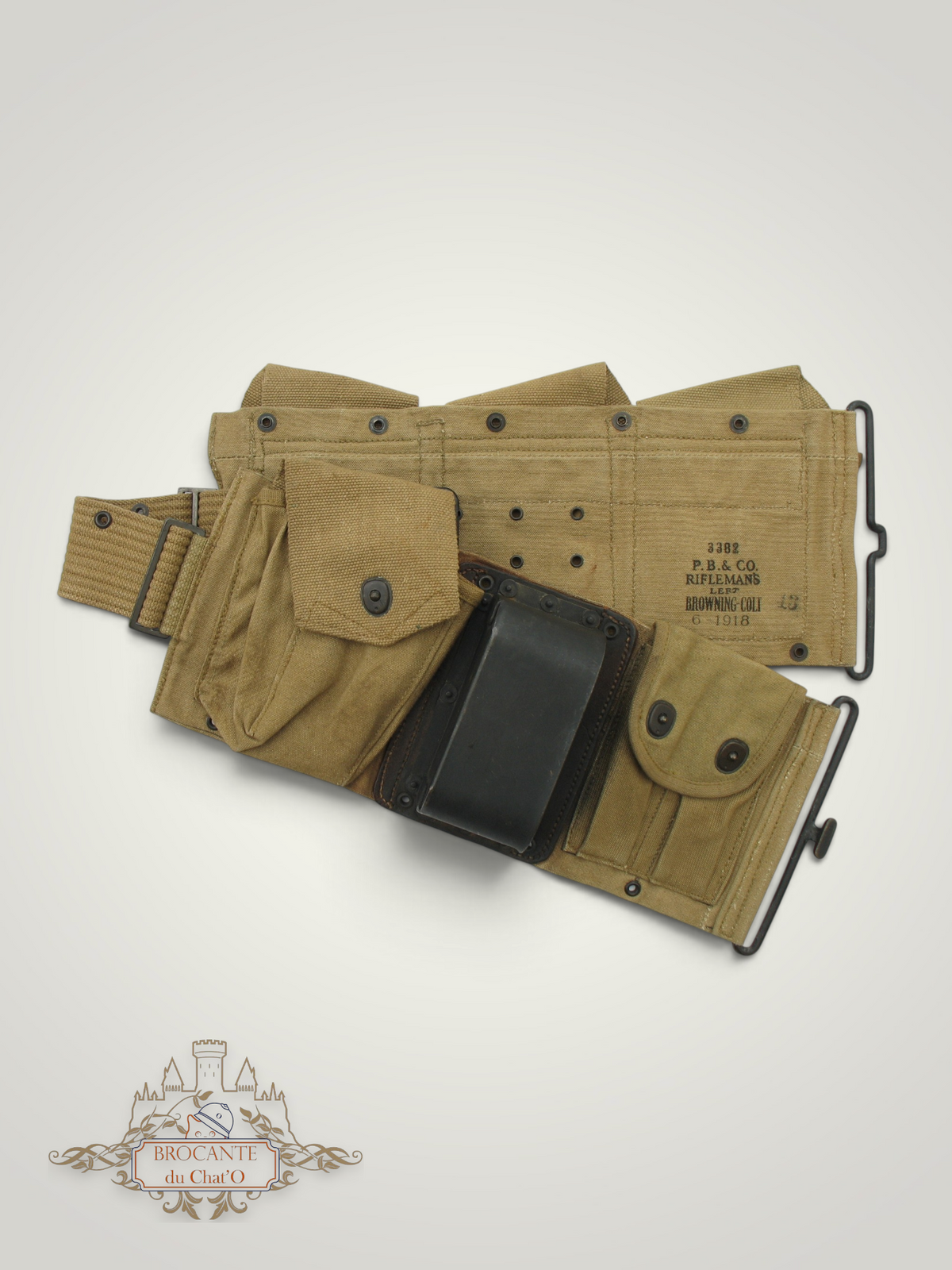 US WW1 - Ceinturon-cartouchière tireur FM BAR